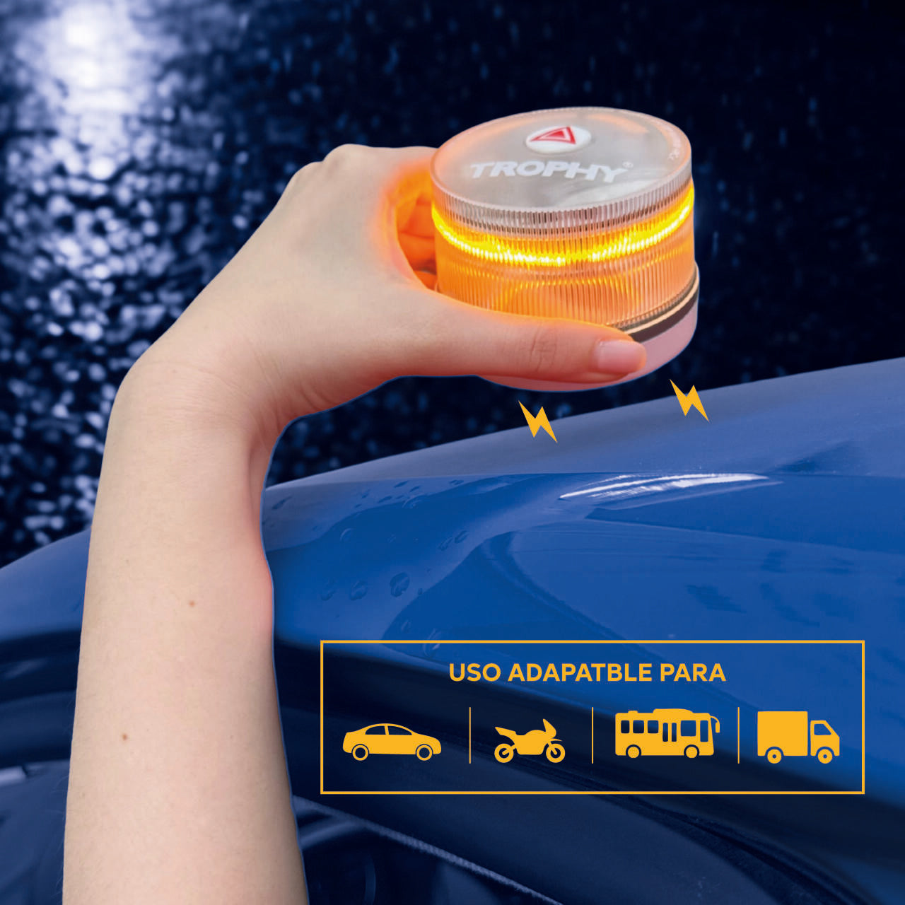 Baliza Luz Emergencia V16 Homologada DGT con Geolocalización Baliza Coche Conectada DGT 3.0